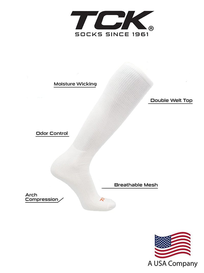 TCK Prosport Performance Tube Socks (White, Small) - Image 3